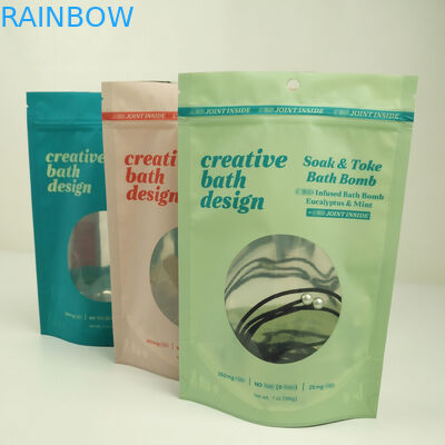 Riechen Sie wiederversiegelbaren Stand Beweis-Aluminiumfolie-Plastik mit Reißverschluss herauf Beutel mit Fenster