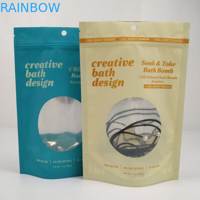 Riechen Sie wiederversiegelbaren Stand Beweis-Aluminiumfolie-Plastik mit Reißverschluss herauf Beutel mit Fenster