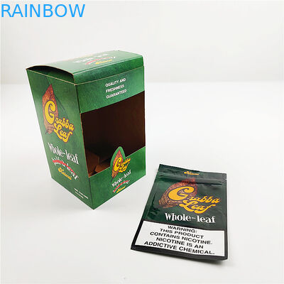 Gewohnheit druckte Aluminiumfolie Verpackenkästen der natürlichen grabba Blatt Kappen-Anzeige für Hutzigarre Verpackenkasten