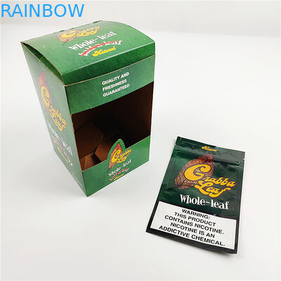 Gewohnheit druckte Aluminiumfolie Verpackenkästen der natürlichen grabba Blatt Kappen-Anzeige für Hutzigarre Verpackenkasten