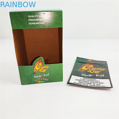 Niedriges Moq fertigte Druck-Fronto Cigar Grabba Leaf Kraft-Papierkästen für das Blatt-Verpacken besonders an