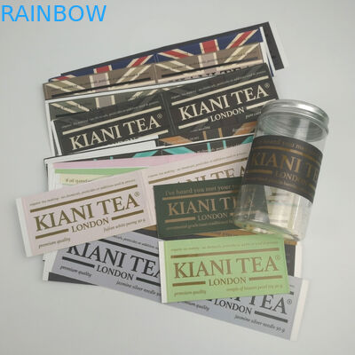 Einzigartige kundengebundene klebende wasserdichte Aufkleber-Nahrungsmittel-Wasser-Flasche kundenspezifischer Logo Printed Labels Sticker