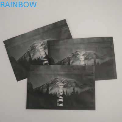 Klarer Front Back Window Heat Sealed-Geruch-Beweis-wiederversiegelbarer Zipverschluß, der Seitendichtung Doypack des Plastik-Nahrungsmittelspeicher-drei verpackt