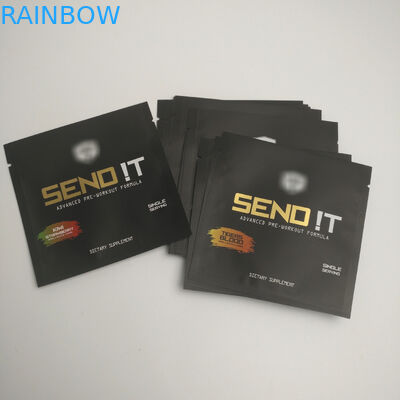 Gold druckte kosmetische Siegelseitendichtungs-Taschen des taschen-kleine Kissen-Aluminiumfolie-Plastikimbiss-Heißsiegel-drei