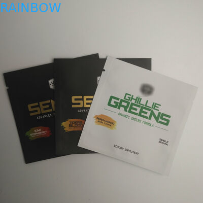 Gold druckte kosmetische Siegelseitendichtungs-Taschen des taschen-kleine Kissen-Aluminiumfolie-Plastikimbiss-Heißsiegel-drei