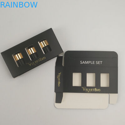 Kundenspezifischer Logo Gold Foil-UVdruckrechteckrohr-Pappkosmetischer Papierverpackenkasten für Wesentlich-Serum-Hautpflege