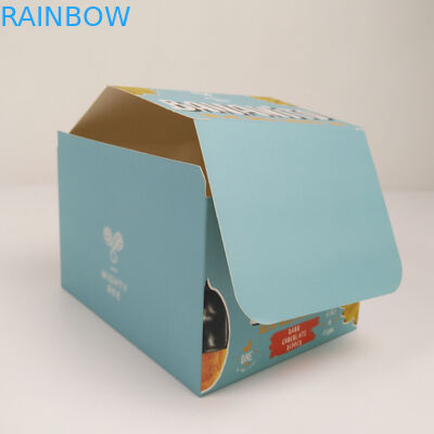 Kundenspezifischer faltender Pappkarton zerreißen weg Schaukarton, Zähler der Wellpappen-PDQ, den Kleinimbisse Verpackenkasten tapezieren