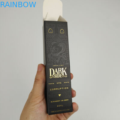 Kundenspezifischer faltbarer kleiner schwarzer heißer stempelnder Goldfolien-Geschenk-kosmetischer verpackender Papiergroßhandelsluxuskasten