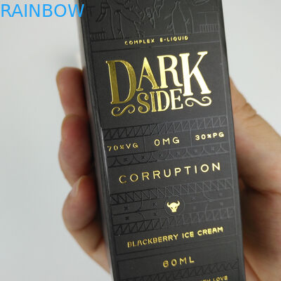 Kundenspezifischer faltbarer kleiner schwarzer heißer stempelnder Goldfolien-Geschenk-kosmetischer verpackender Papiergroßhandelsluxuskasten