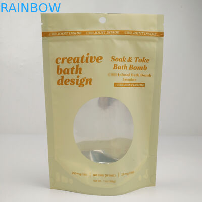 Taschen mit klarer Großhandelsgeruch-Beweis-Nahrungsmittelspeicher-wiederversiegelbaren Plastik-Aluminiumtaschen vereiteln Stand herauf Beutel mit klarem Fenster