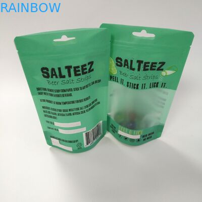 Klares Fenster CMYK 100mic stehen oben Reißverschluss-Beutel mit Reißverschluss