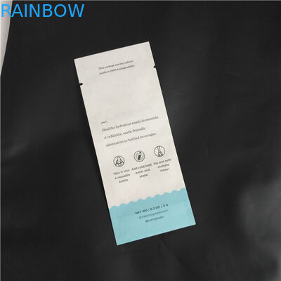 Eco-Freund-sackt das biologisch abbaubare Kraftpapier Winkel- des Leistungshebelsmittel-Nahrungsmittelpulver-Gewürz-Verpacken drei Seitendichtungs-Beutel ein