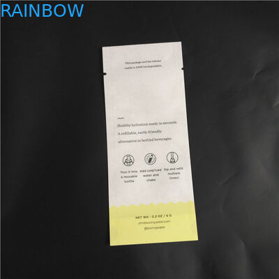 Eco-Freund-sackt das biologisch abbaubare Kraftpapier Winkel- des Leistungshebelsmittel-Nahrungsmittelpulver-Gewürz-Verpacken drei Seitendichtungs-Beutel ein