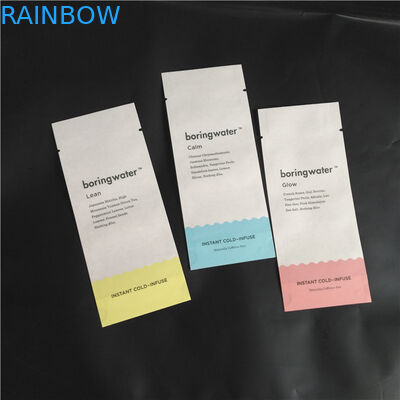 Eco-Freund-sackt das biologisch abbaubare Kraftpapier Winkel- des Leistungshebelsmittel-Nahrungsmittelpulver-Gewürz-Verpacken drei Seitendichtungs-Beutel ein