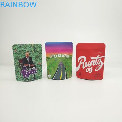 Kundengebundener Logo Soft Touch 3.5g 7g 14g 28g stehen oben Taschen für Hanf-Hanf-Plätzchen Kush