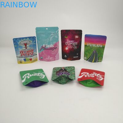 Kundengebundene Logo 3.5g 7g 14g 28g 1pound Plätzchen stehen oben Taschen für Hanf Runtz Kush Haze Herbs CBD
