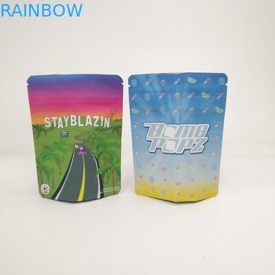 Kundengebundene Logo 3.5g 7g 14g 28g 1pound Plätzchen stehen oben Taschen für Hanf Runtz Kush Haze Herbs CBD