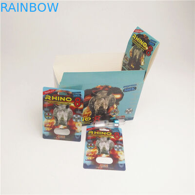 bedecken sexuelle Pillen 90mic Papierkarten für Nashorn-Magnum mit Blasen