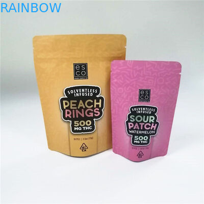 Geruch-Beweis-Beutel Cbd Thc MOPP CMYK Plastik stehen oben Reißverschluss-Beutel