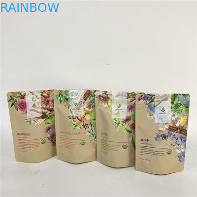 Cmyk 1.2C MPET stehen oben Reißverschluss-Beutel 1.5C PA für Tee/Kaffee