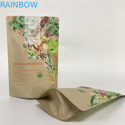 Cmyk 1.2C MPET stehen oben Reißverschluss-Beutel 1.5C PA für Tee/Kaffee