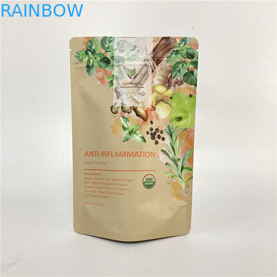 Cmyk 1.2C MPET stehen oben Reißverschluss-Beutel 1.5C PA für Tee/Kaffee