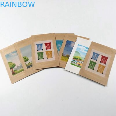 Frucht-Papier-zeichnete Verpackentasche Winkel des Leistungshebels Maisstärke SGS MOPP 50mic