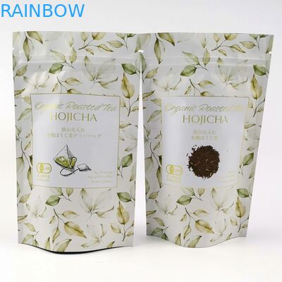 Tee-Pulver VMPET FDA Cmyk Matte Aluminum Foil Pouch 150mic Matcha