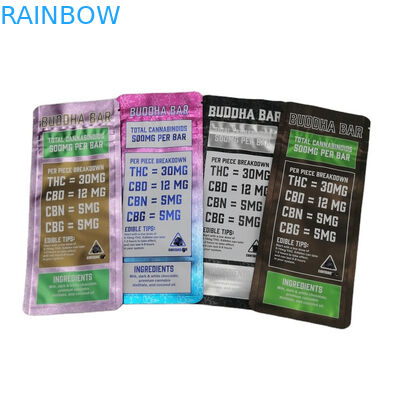 SGS 120mic MOPP Kinderbeständige Süßigkeit Edibles Plastik-Taschen-500mg VMPET