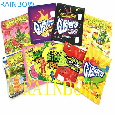 flache Plastik Folie 100mic VMPET CMYK sackt Verpackenbeutel 120x150mm Süßigkeit Edibles ein