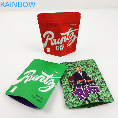 FSC BSCI CMYK Verpackenbeutel der Plätzchen-Geruch-Beweis-Taschen-3.5g CBD Plastik