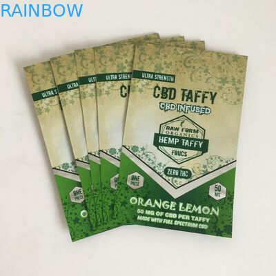 Geruch-Beweis Plastik sackt Hanf-Blume mit Reißverschluss ein, die Plastik-CBD Verpackentaschen Gummies Plastik Süßigkeit 50mg 100mg hineingoss