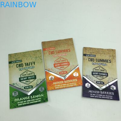 Kundenspezifische Druck-1g 3.5g bereiten des Geruchbeweisreißverschlusses gummiartige des Bären CBD kleine essbare 3.5g Plastik Unkrauttasche des Stands oben auf