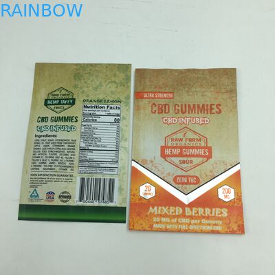 Kundenspezifische Druck-1g 3.5g bereiten des Geruchbeweisreißverschlusses gummiartige des Bären CBD kleine essbare 3.5g Plastik Unkrauttasche des Stands oben auf