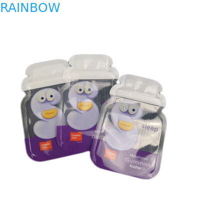 Unregelmäßige Form-kundenspezifisches Logo Cb Edible Gummy Bags-Beutel-Großhandelsplastikverpacken mit Reißverschluss