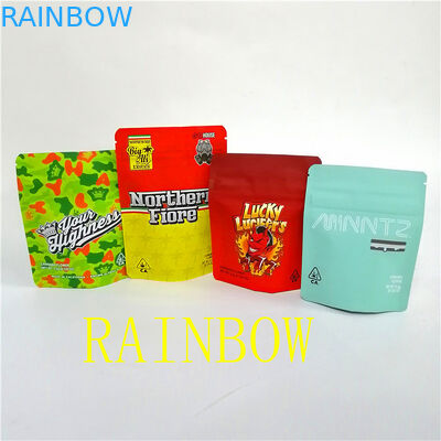 Kundenspezifischer Druckgeruch-Beweis-Stand der leichten Berührung herauf Kinderbeweis Matte Mylar Bags mit Reißverschluss für Trockenblumen verlassen das Verpacken