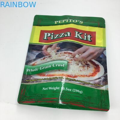MOPP VMPET 296g stehen oben Beutel-Korn-Krusten-Pizza-Ausrüstung mit Reißverschluss 10.5oz