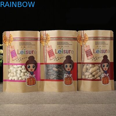 des Kraftpapier-100mic Standup Nahrungsmittelpapier-Tasche Taschen-des Kaffee-CMYK mit Reißverschluss