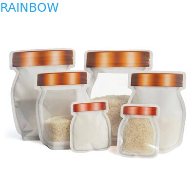 Mason Jar Pouches For CBD sät Indica Blatt-unregelmäßige verpackende Beutel CBD-Blume Gummies THC mit Reißverschluss