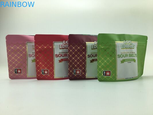 Kundenspezifische Druckdrei Öl-Kapsel-Reißverschluss-Tasche der Seiten-Dichtungs-Tabak-Blatt-Öl-Taschen-Kräuterunkraut-CBD