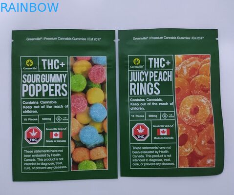 Aluminiumfolie-Freunde 1g 4g 7g 10g, die Geruch-Beweistasche des Tasche CBD gummies Beuteldeltas 8 mit Reißverschluss verpacken