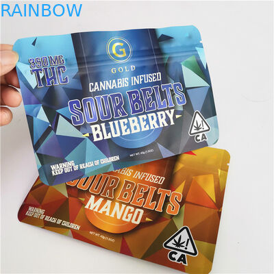 Aluminiumfolie-Freunde 1g 4g 7g 10g, die Geruch-Beweistasche des Tasche CBD gummies Beuteldeltas 8 mit Reißverschluss verpacken