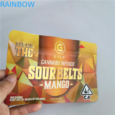 4X6 bewegt Plastik Schritt für Schritt fort Taschen, die mit Reißverschluss gezeichnete Schweizer Unkräuter THC CBD vereiteln