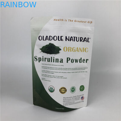 Kundenspezifische Druckchips zip lock stand up-Beutel-weiße Kraftpapier-Papiertüten