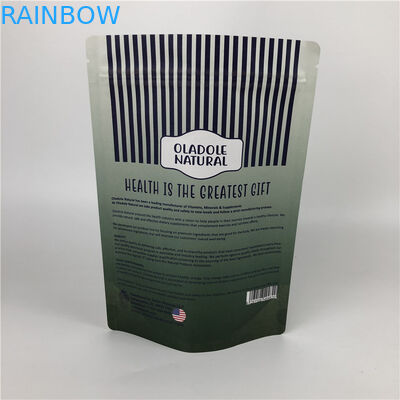 Kundenspezifische Druckchips zip lock stand up-Beutel-weiße Kraftpapier-Papiertüten