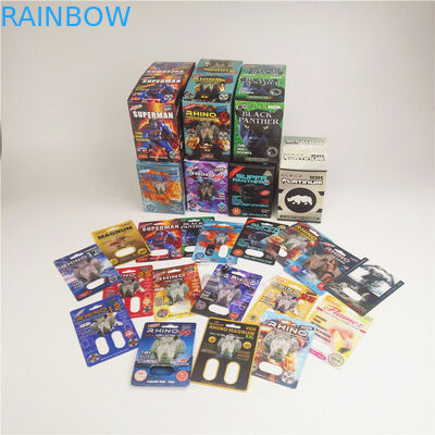 Pillen-Nashorn-Kapsel bedecken verpackendes Recyclingpapier 200mic des Papierkarten-Nashorn-7 mit Blasen