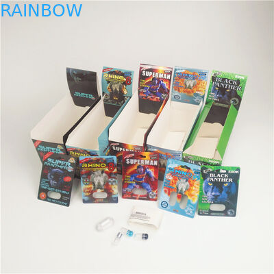 Pillen-Nashorn-Kapsel bedecken verpackendes Recyclingpapier 200mic des Papierkarten-Nashorn-7 mit Blasen