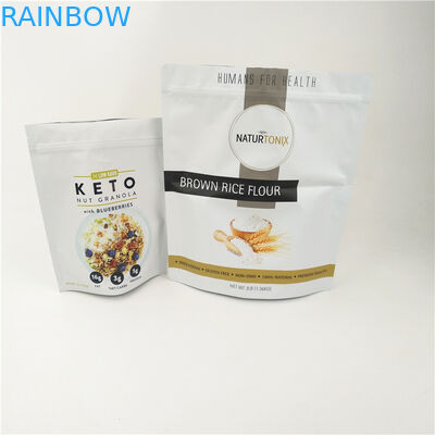 Wiederversiegelbare Plastik bereifte Tasche CMYK CPP stehen oben Doypack-Reißverschluss 120mic MOPP