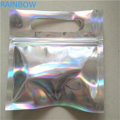 Gummiartiges Drucken der Süßigkeits-Nahrungsmittelgrad-ganz eigenhändig geschriebes Stand-oben Beutel-CYMK Digital mit Loch