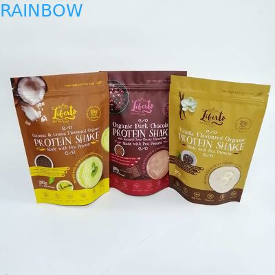 Lamellierte Aluminiumfolie-Stand-oben Taschen-Plastik-Plastik-Reißverschluss-Tasche VMPET feuchtigkeitsfest